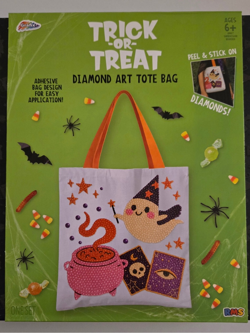 TRICK OR TREAT Diamond Art Tote Bag by - Orange